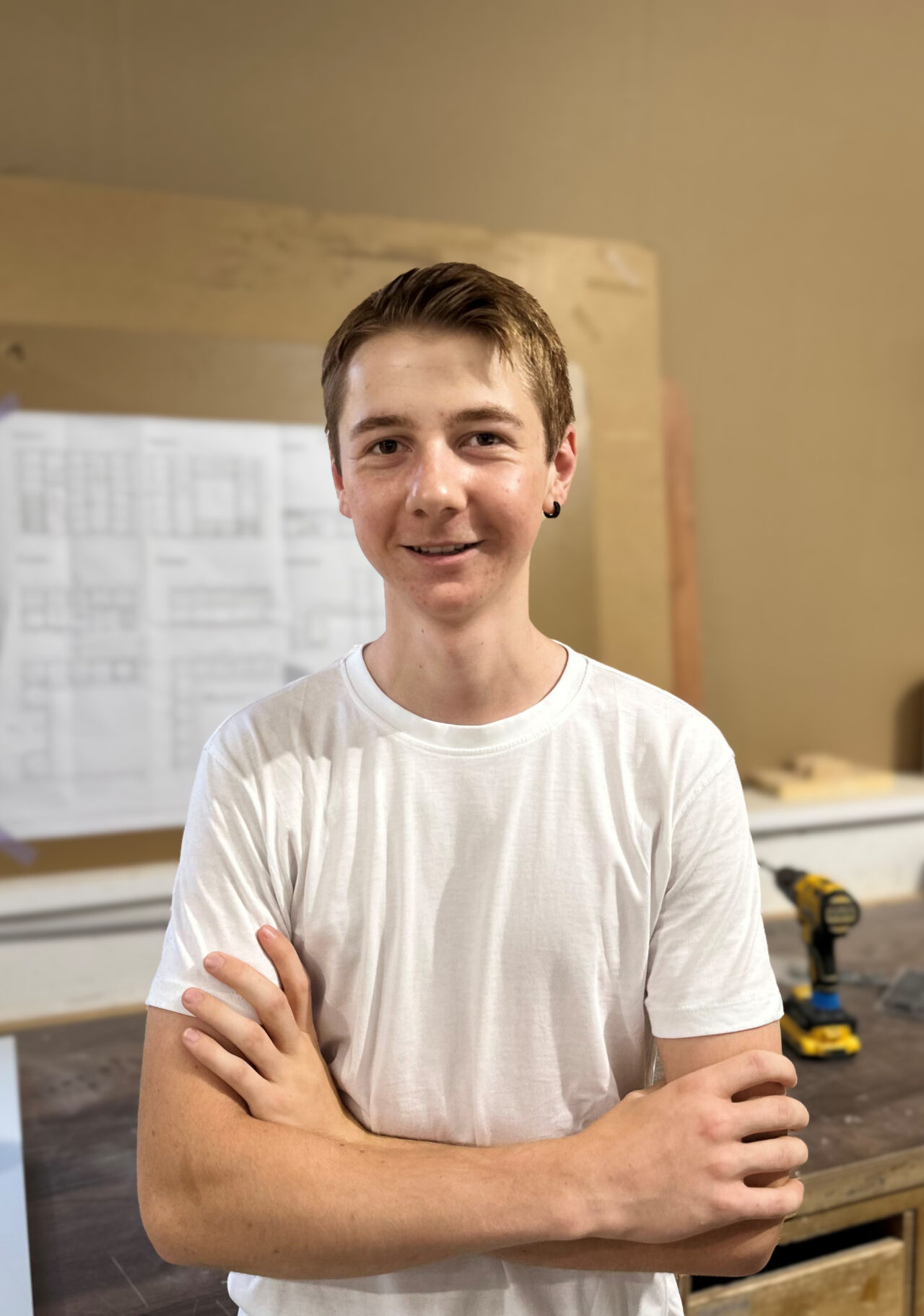 Jorin Zürcher in Ausbildung zum Schreiner